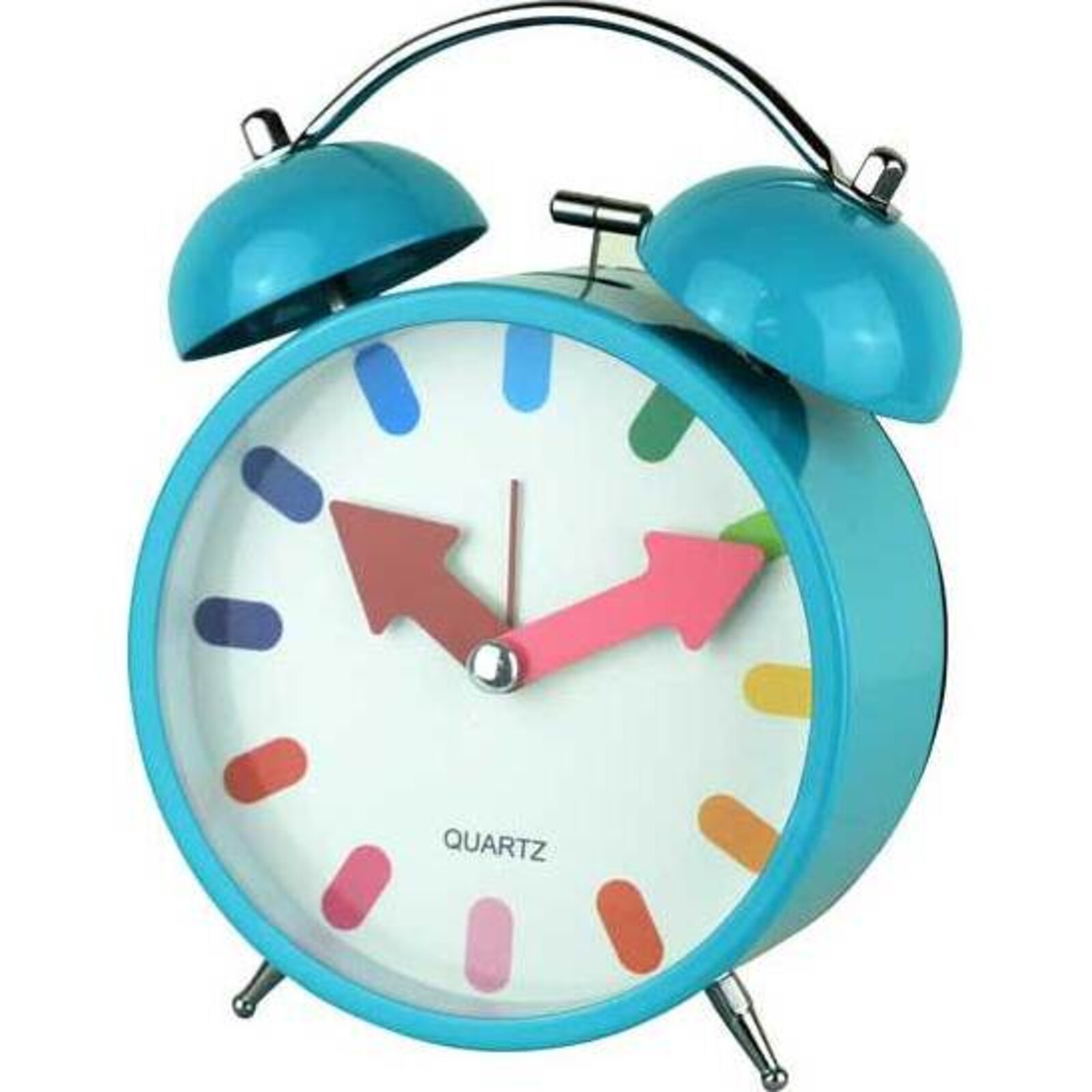 Alarm Clock Colour Hands Aqua