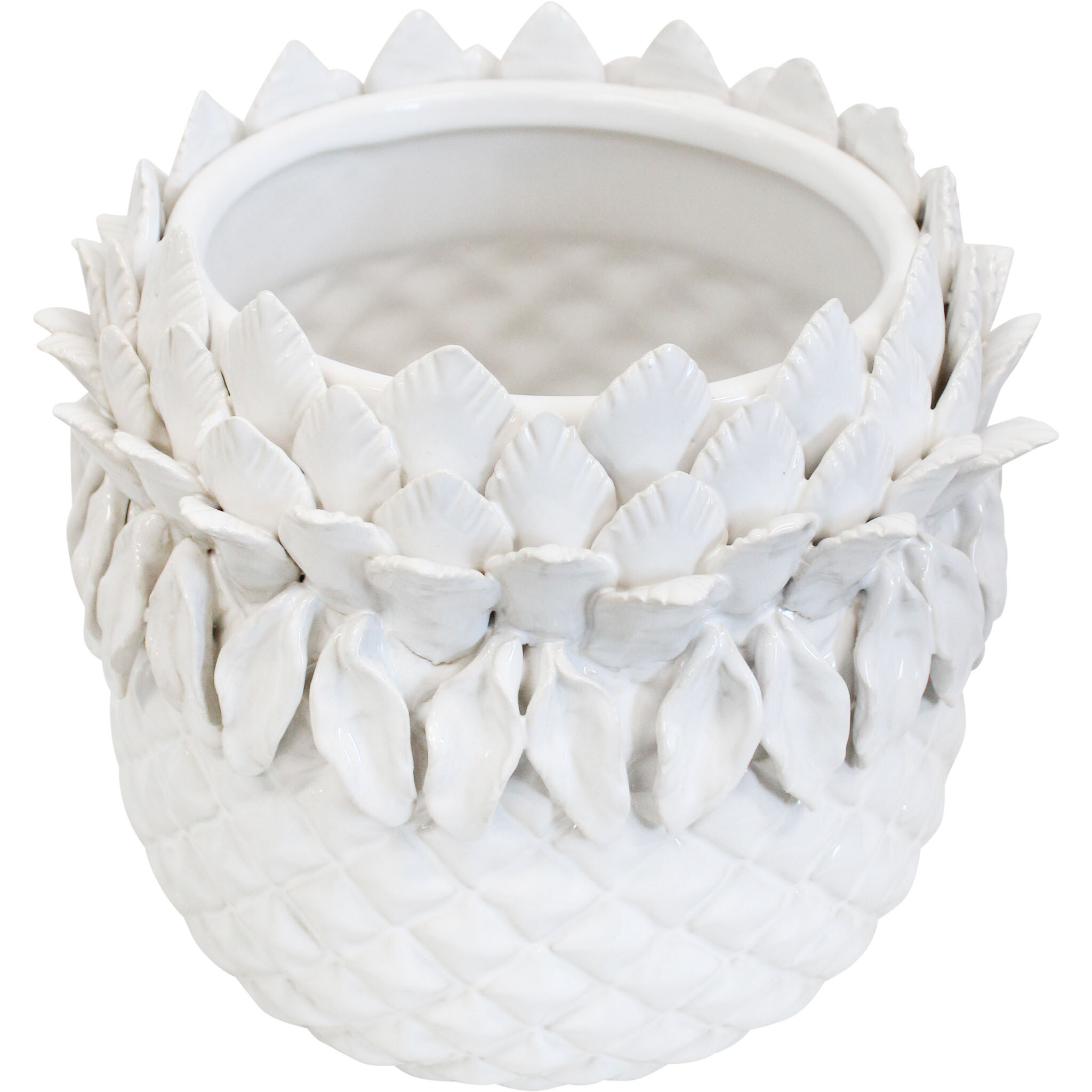 Pineapple Planter/Vase Ivory