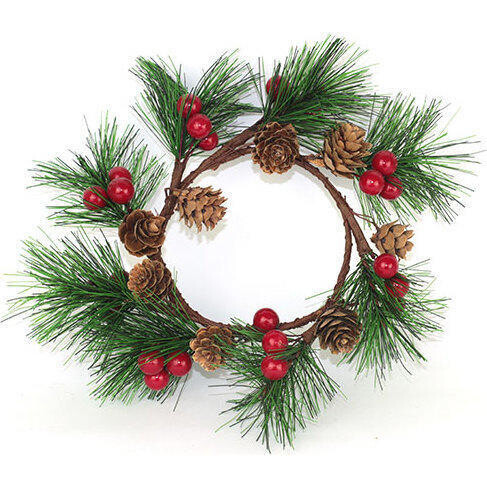 Candle Wreath Pine Cones