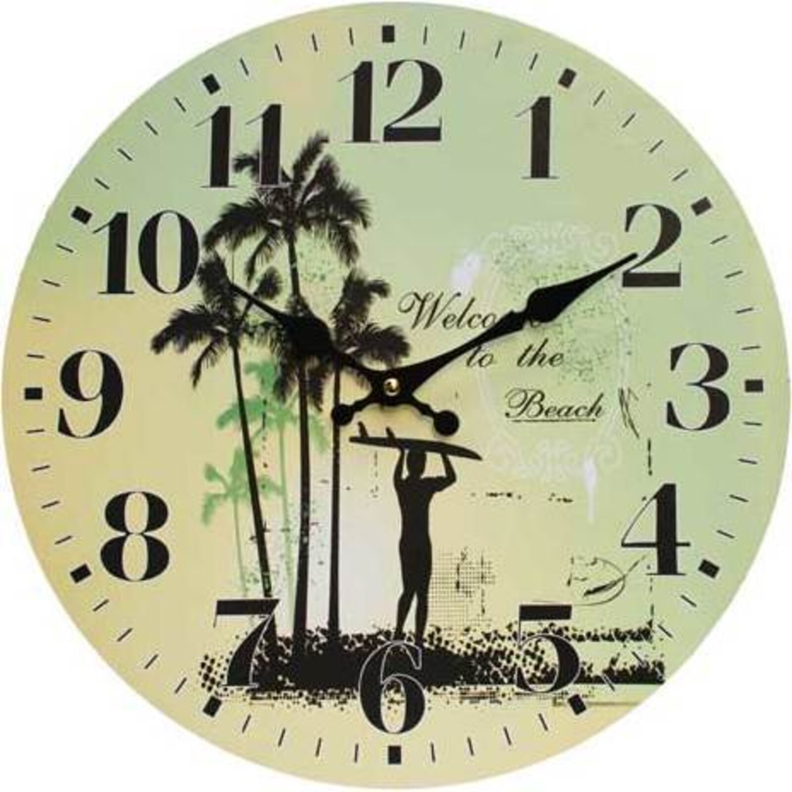 Clock Sunrise Palms