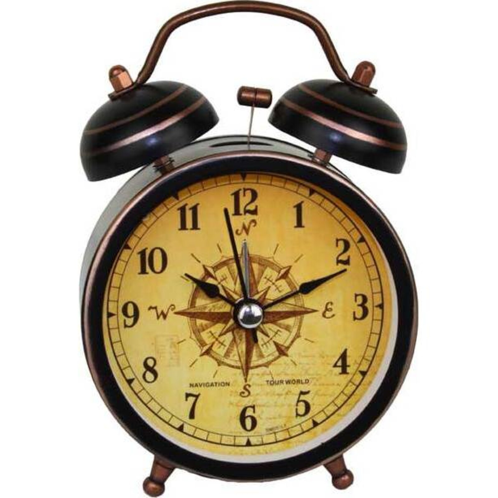Clock Brassy Compass