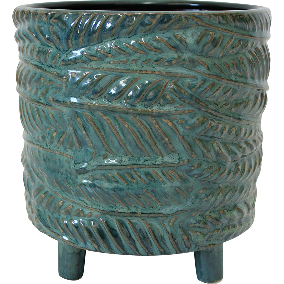 Planter Emerald Leaf Lrg