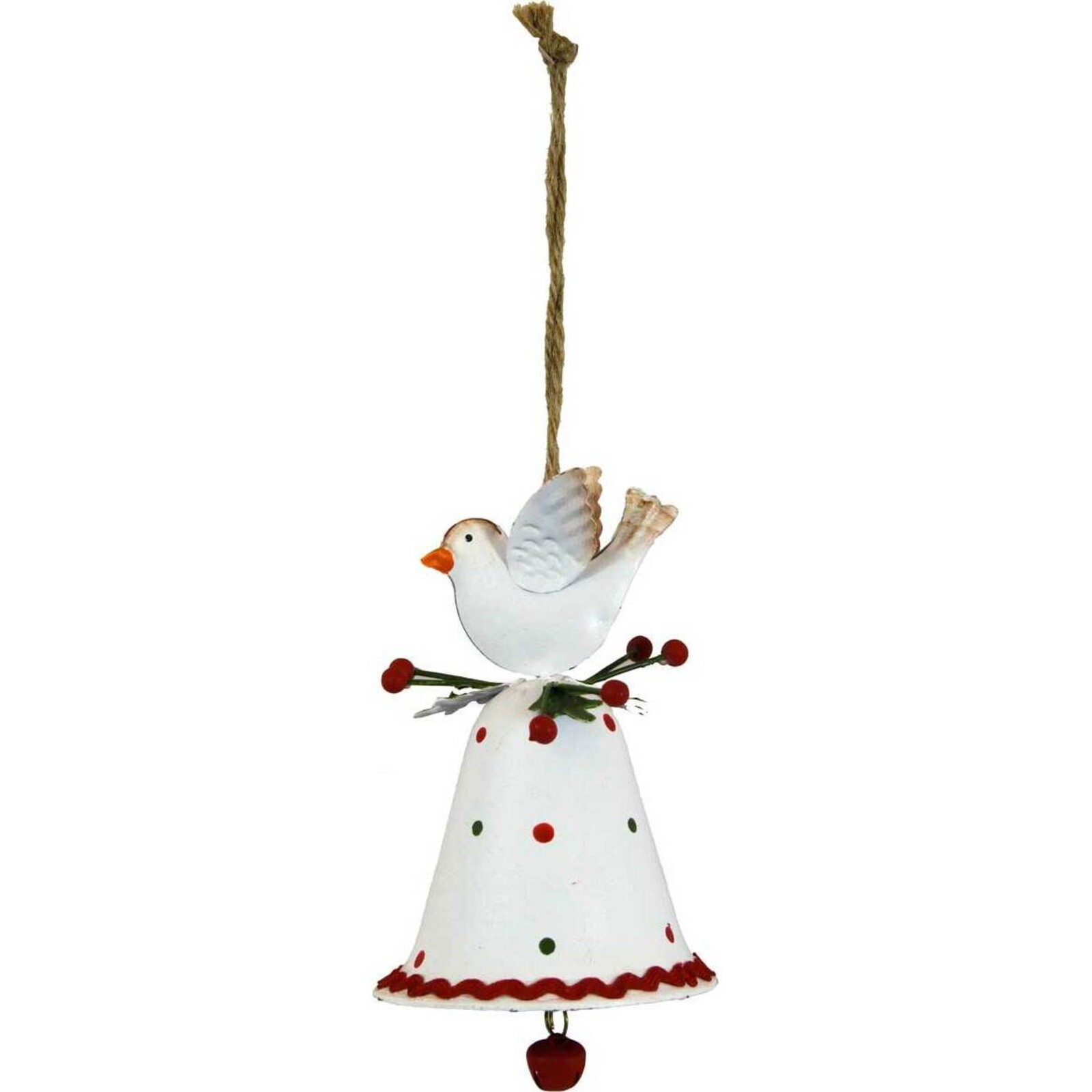 Hanging Bell Cream Bird