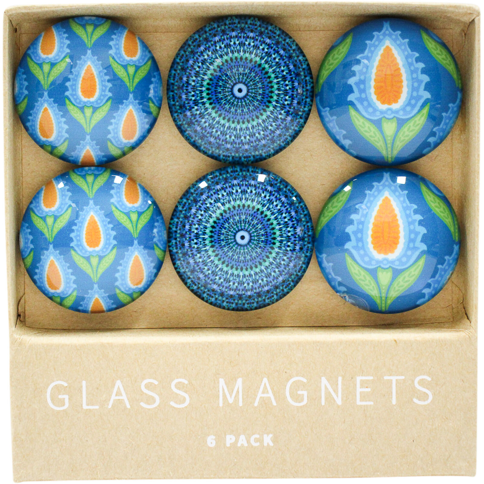 Glass Magnet Caribbean S/6