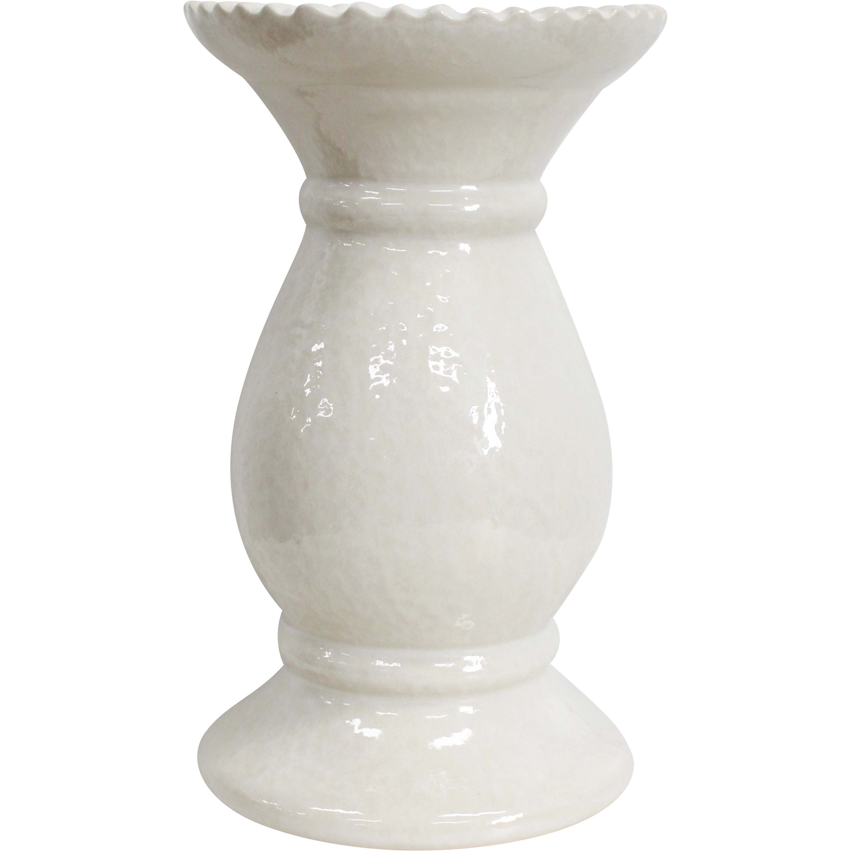 Candle Holder Lopez Med White