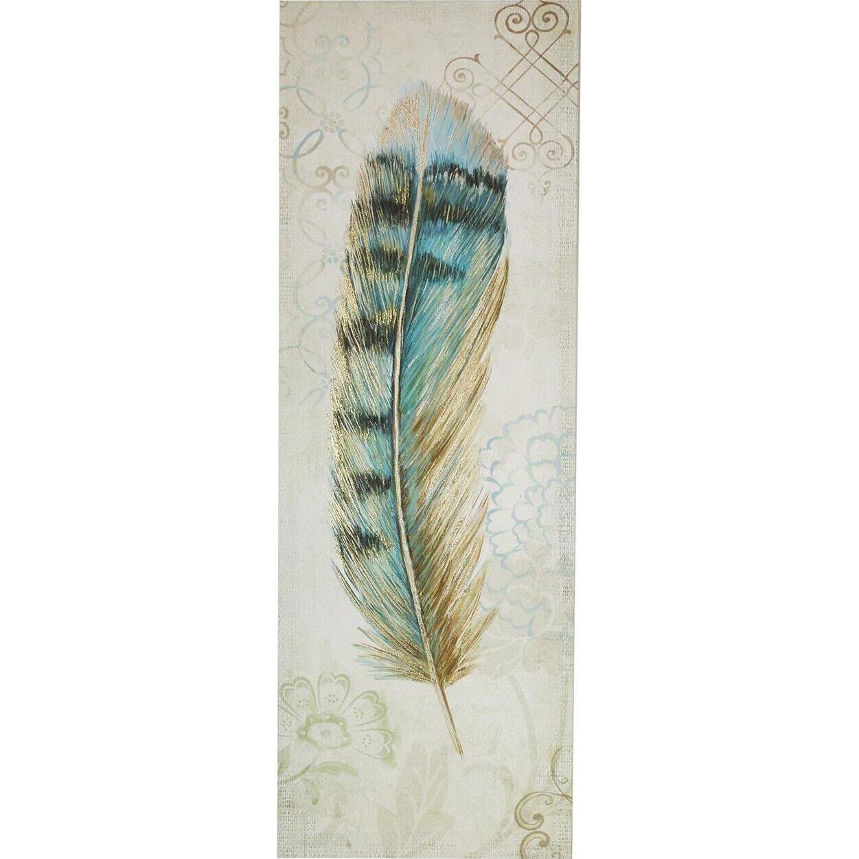 Canvas Print Feather Blues