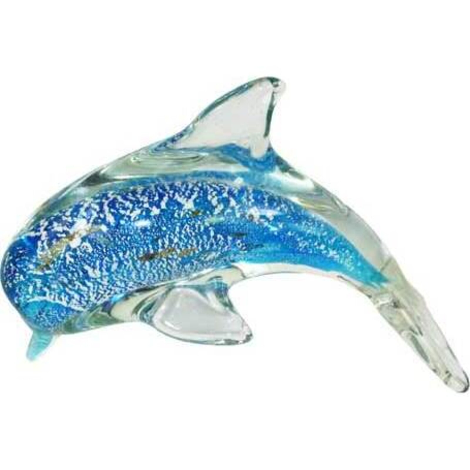 Glass Dolphin Blue Bubble