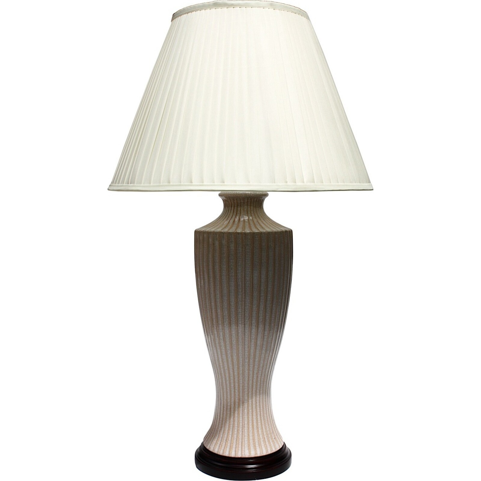 Table Lamp - Cream Ribbed Tall
