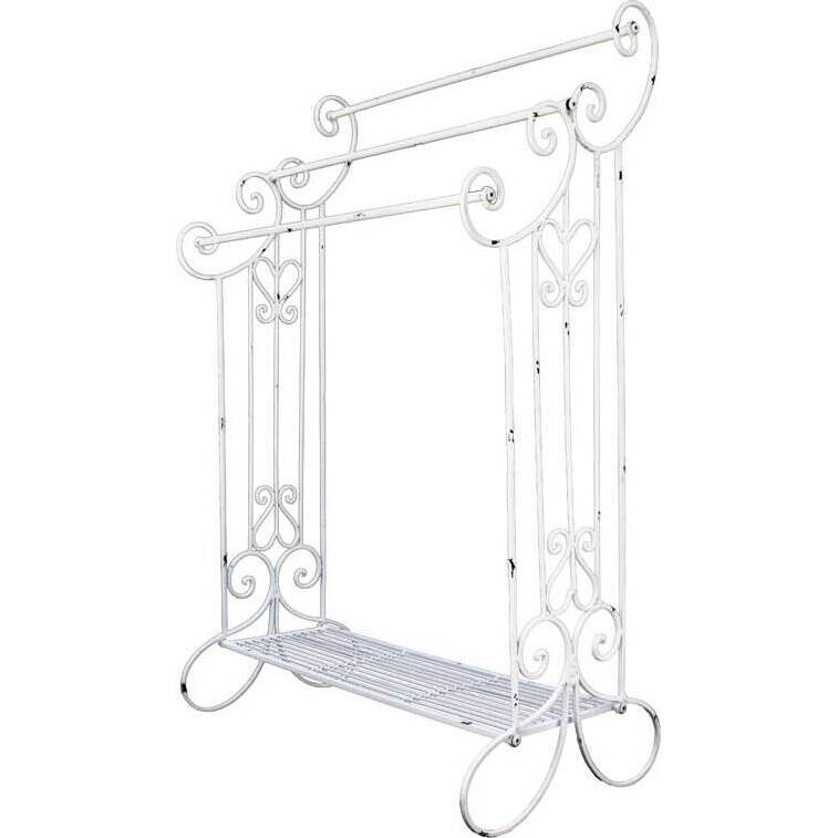 Towel Rack - Rustic White