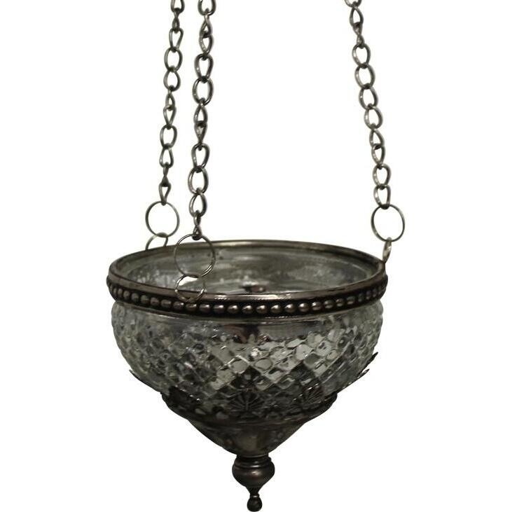 Hanging Votive Bolla Silver Sml