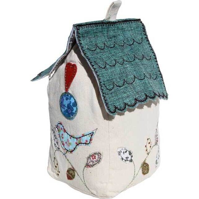 Doorstop Birdhouse Cream