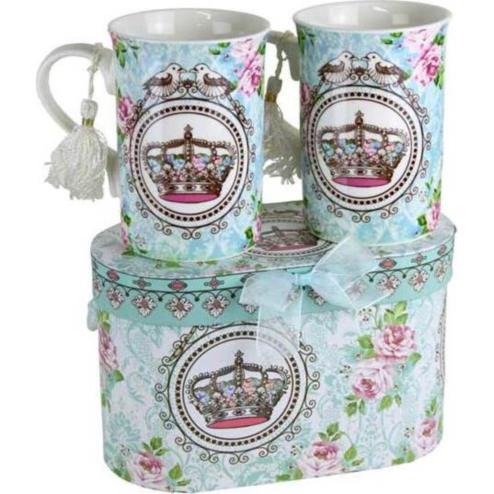 Giftboxed Mugs Crown S/2