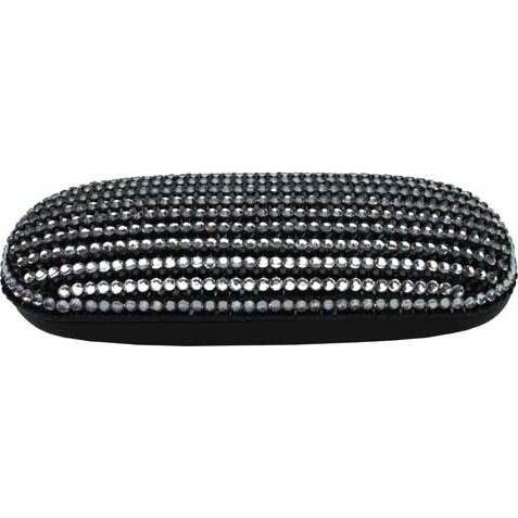 Glasses Case Bling Black Stripe