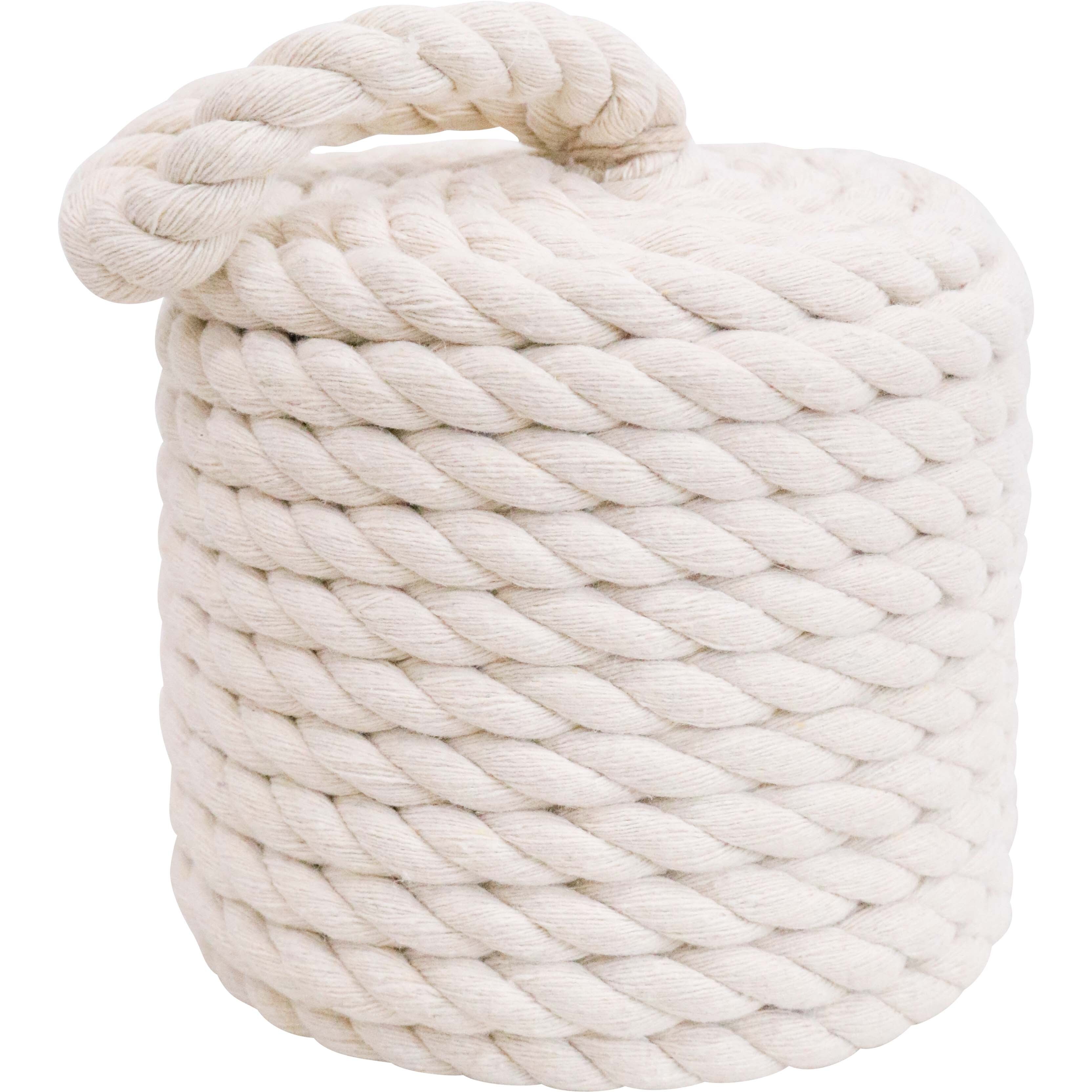 Doorstop Rope Cyl White