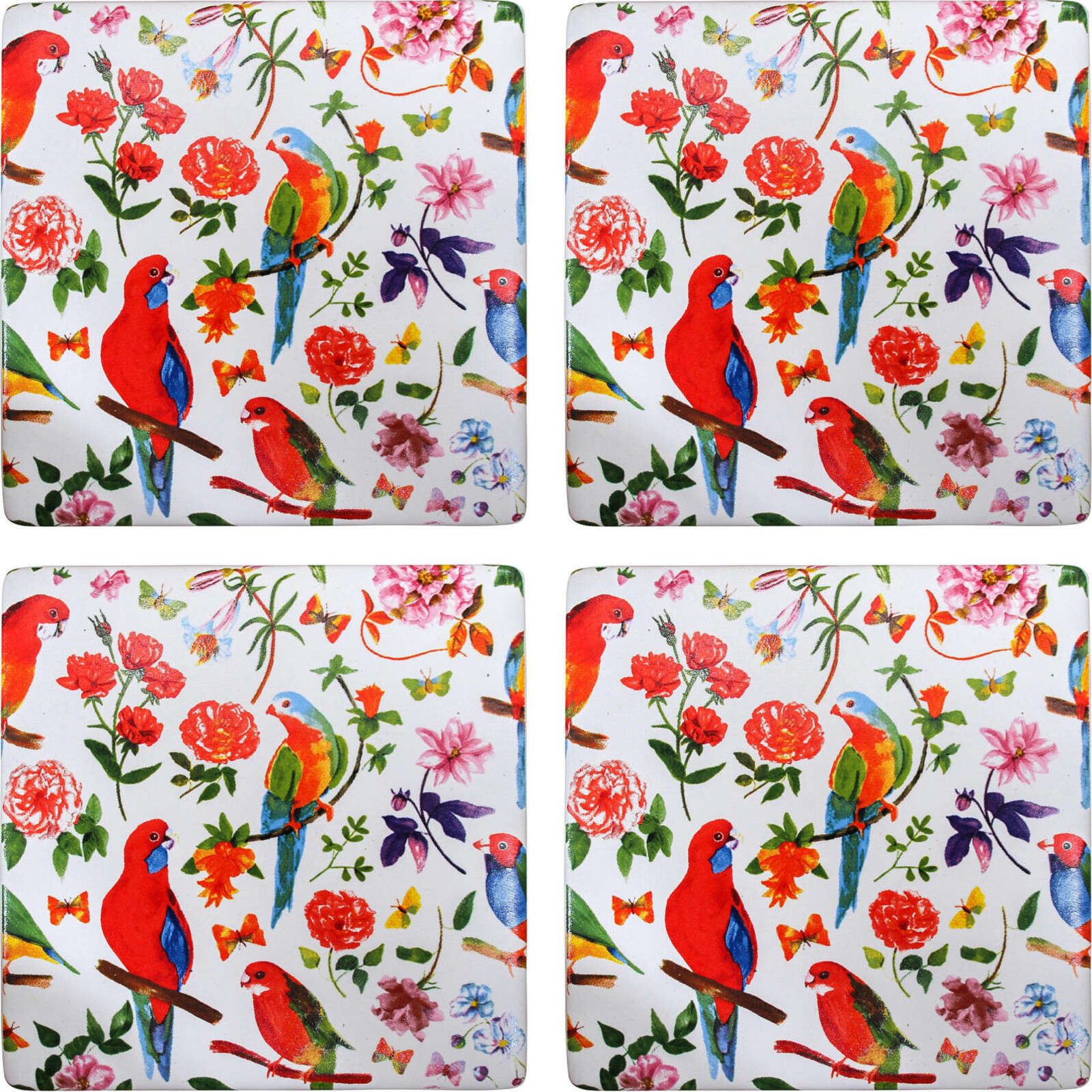 Coasters Parrot S/4