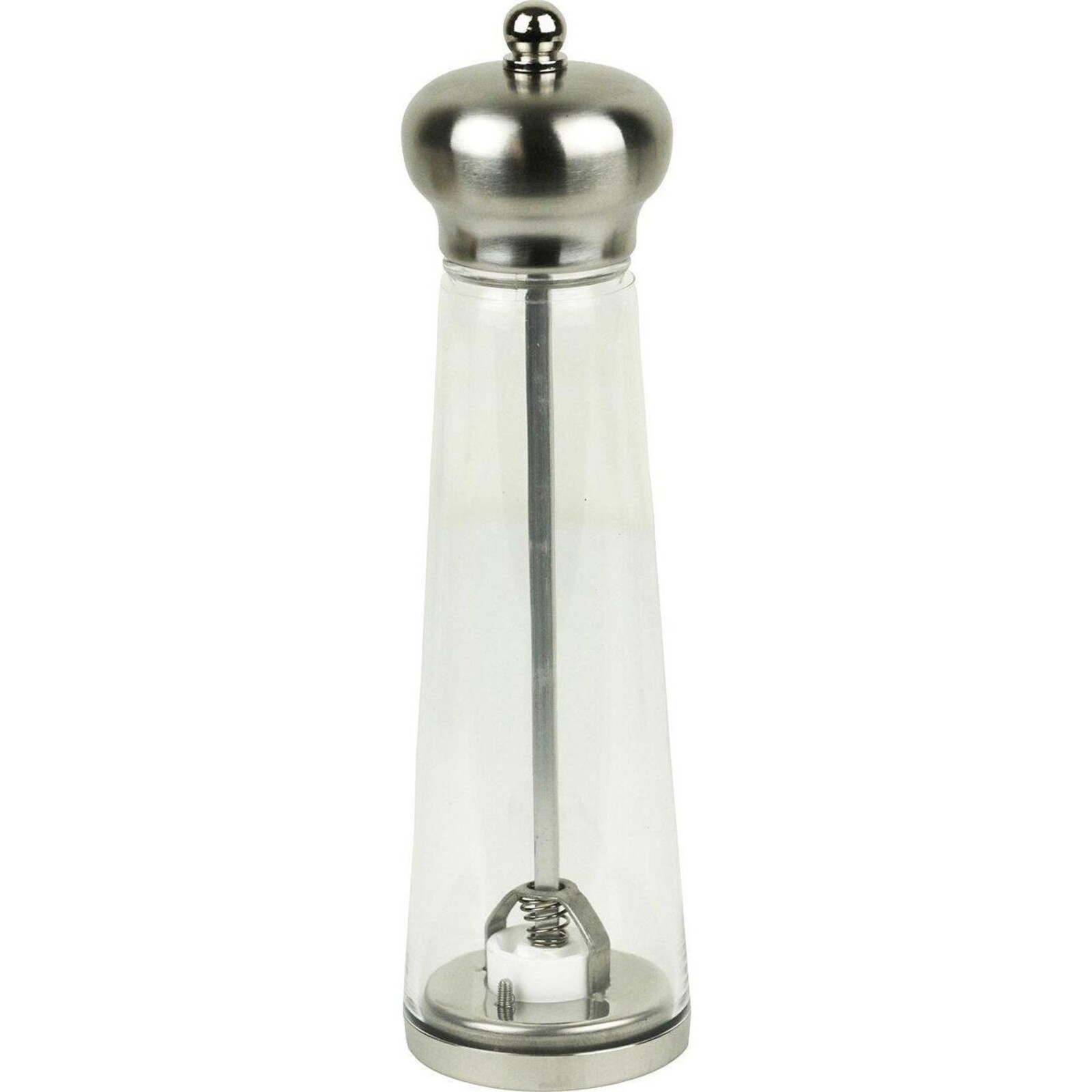 Salt or Pepper Mill Clear Stainless 