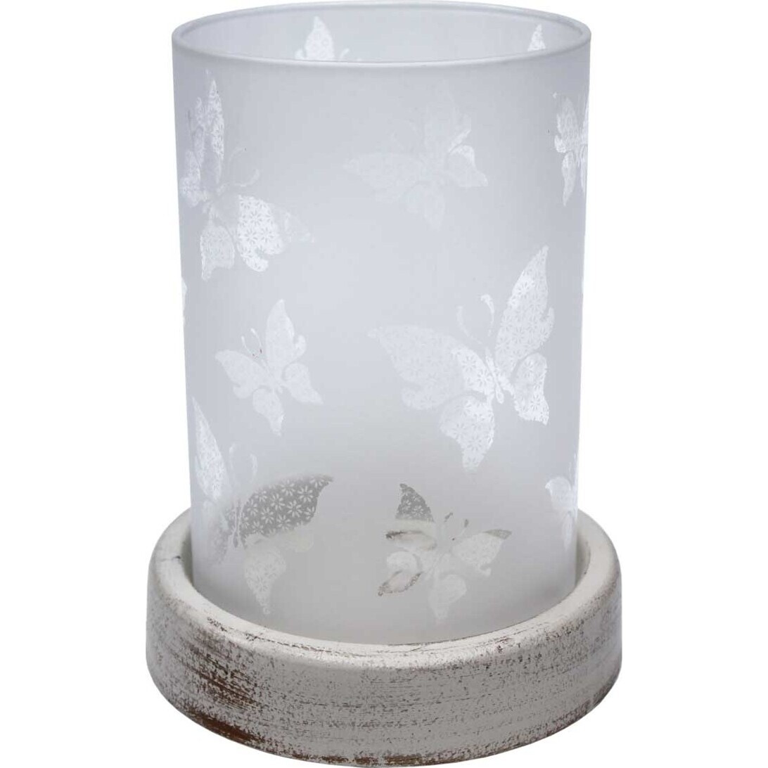 Candleholder - Glass Butterfly Small