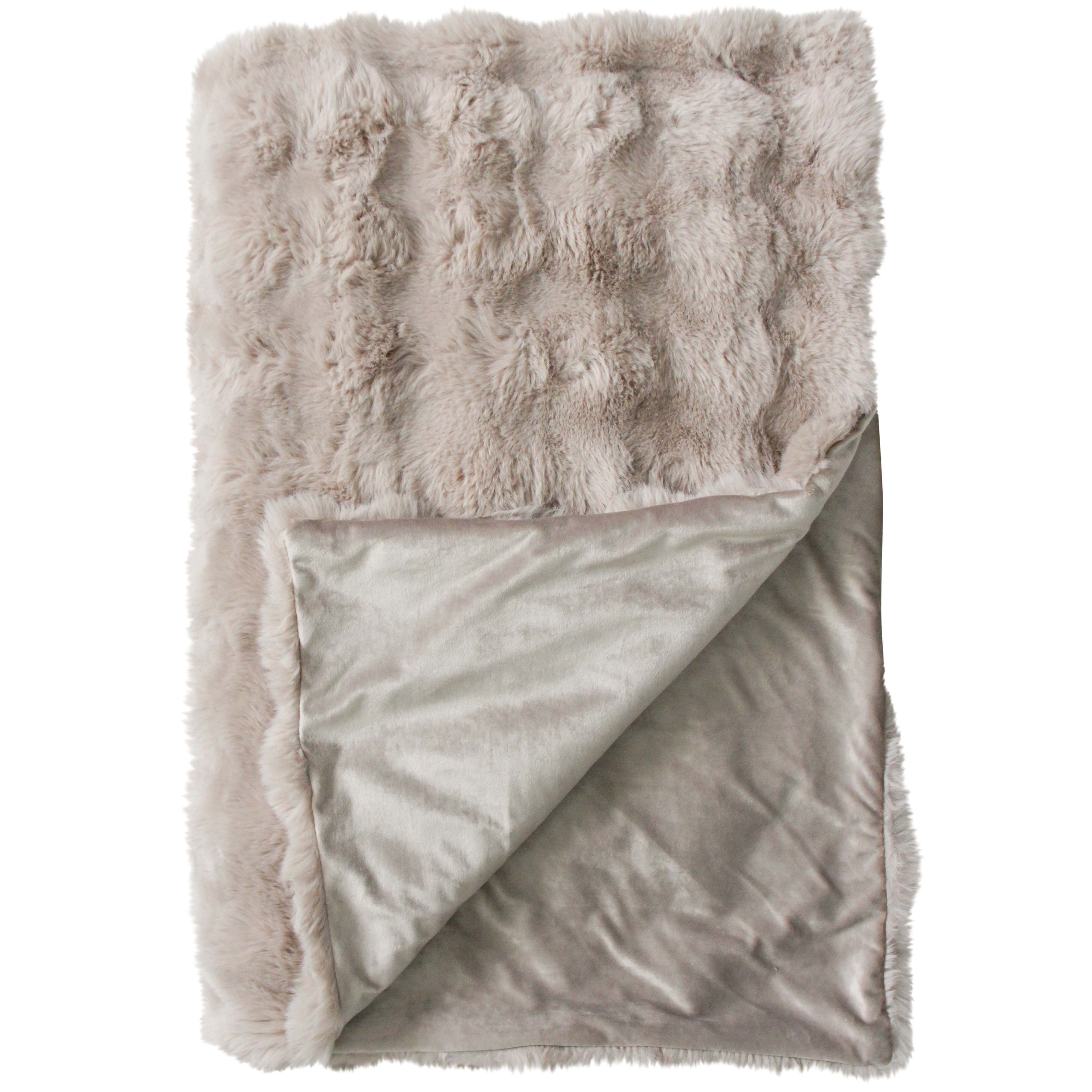 Lux Faux Fur Blanket Faun