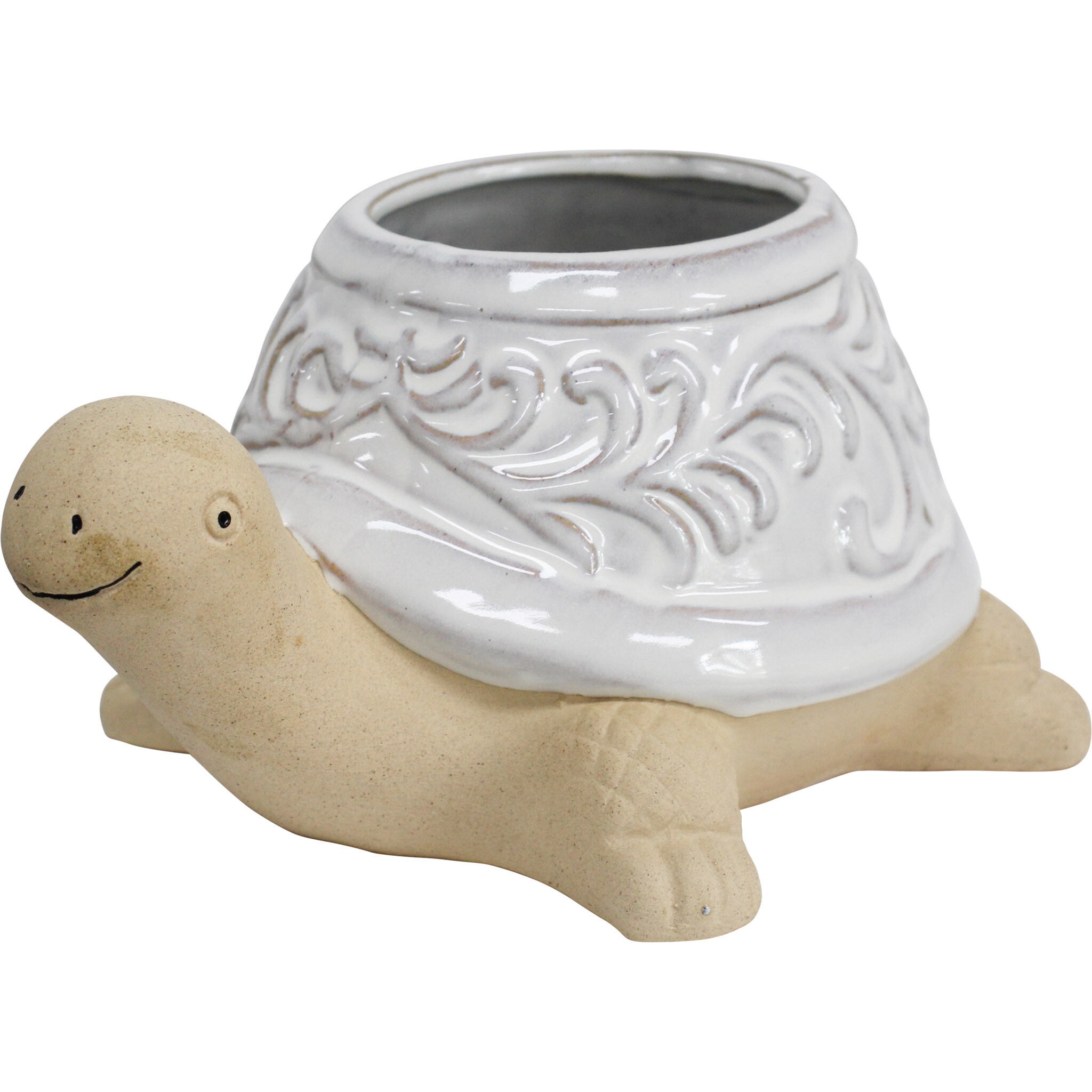 Planter Turtle White