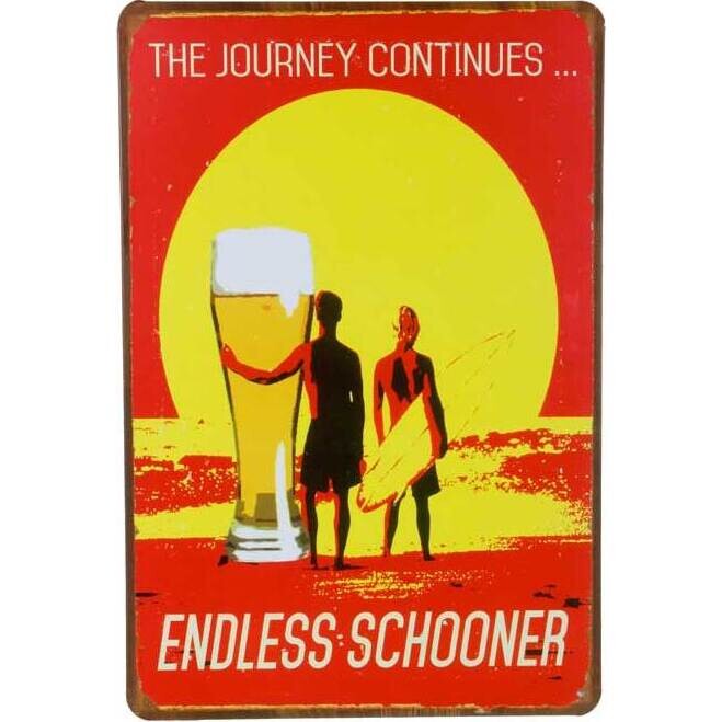 Tin Sign Endless Schooner