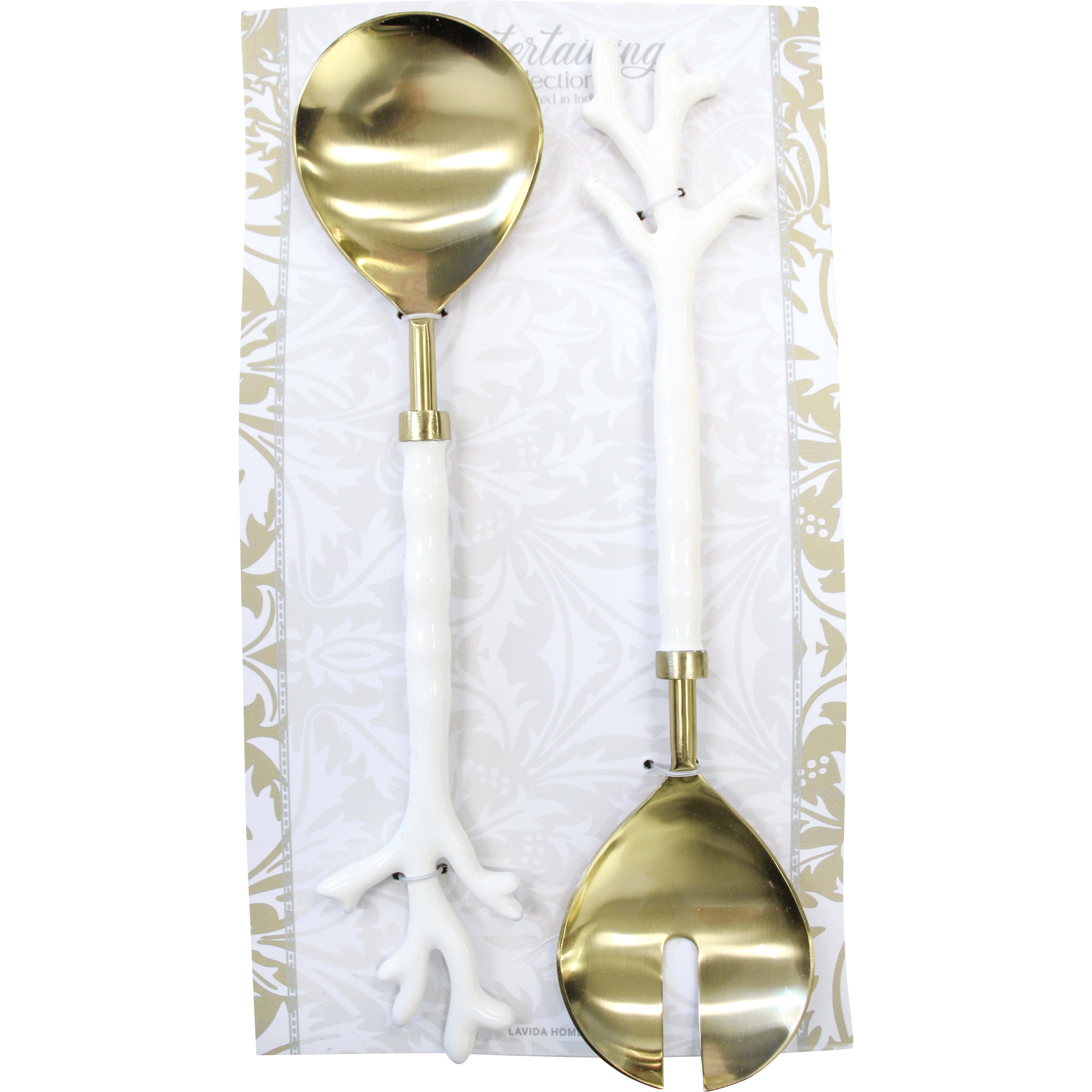 Salad Servers Coral S/2