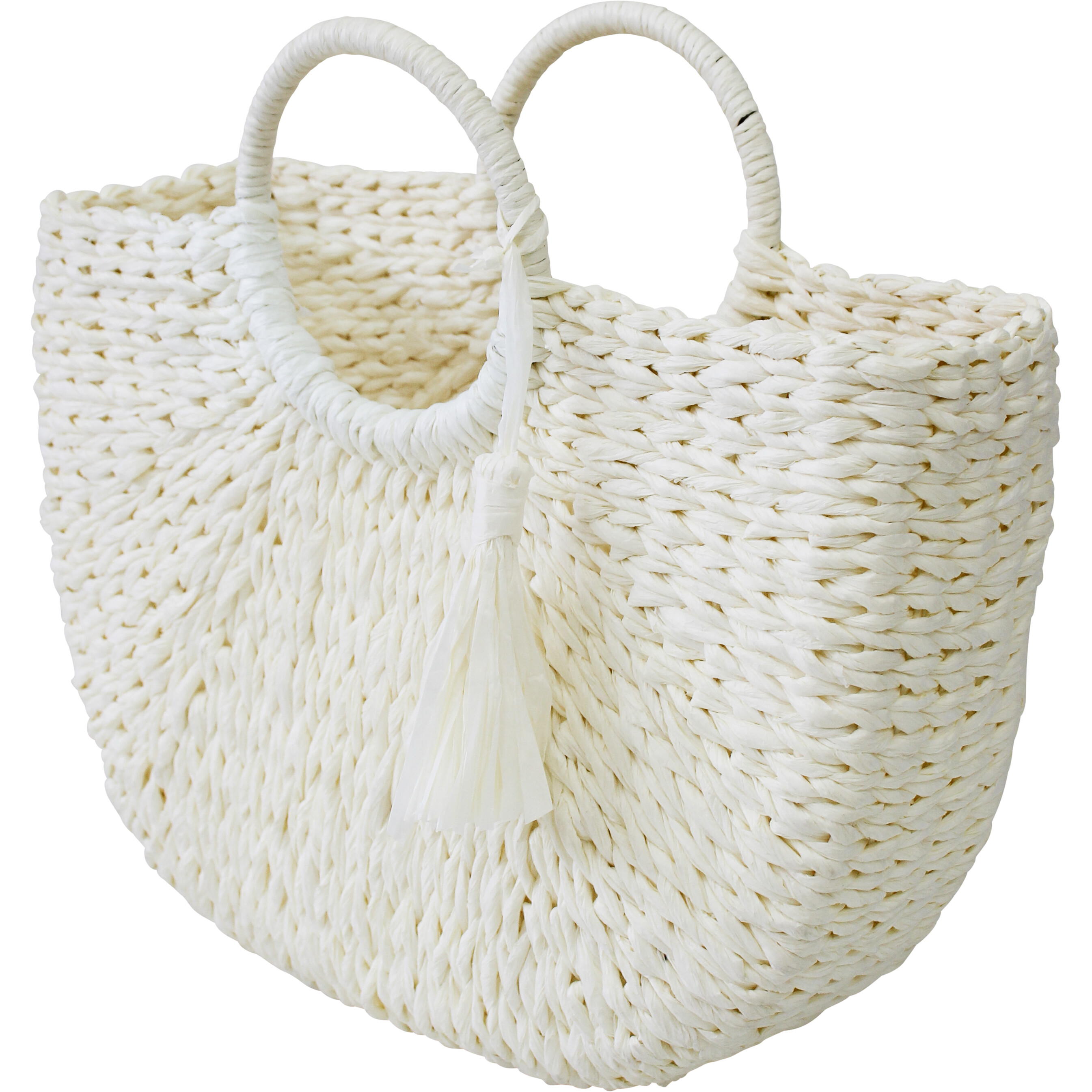 Shopper Basket Woven Bleach