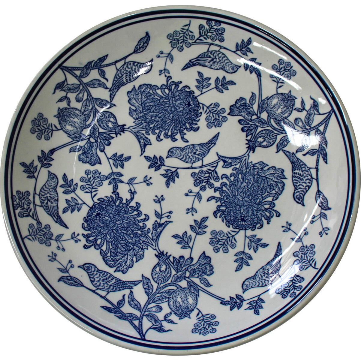 # Plate Blue Bird/Pomegranate