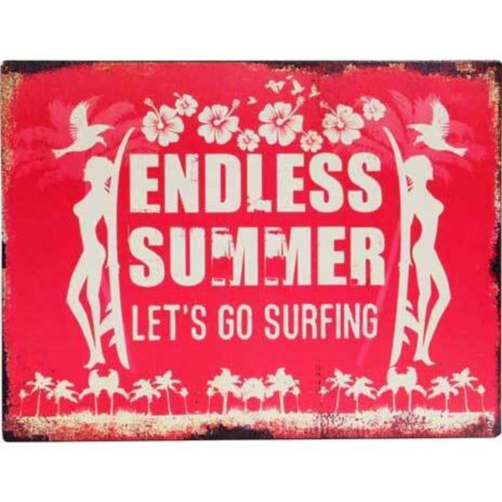 Tin Sign Endless Summer Red