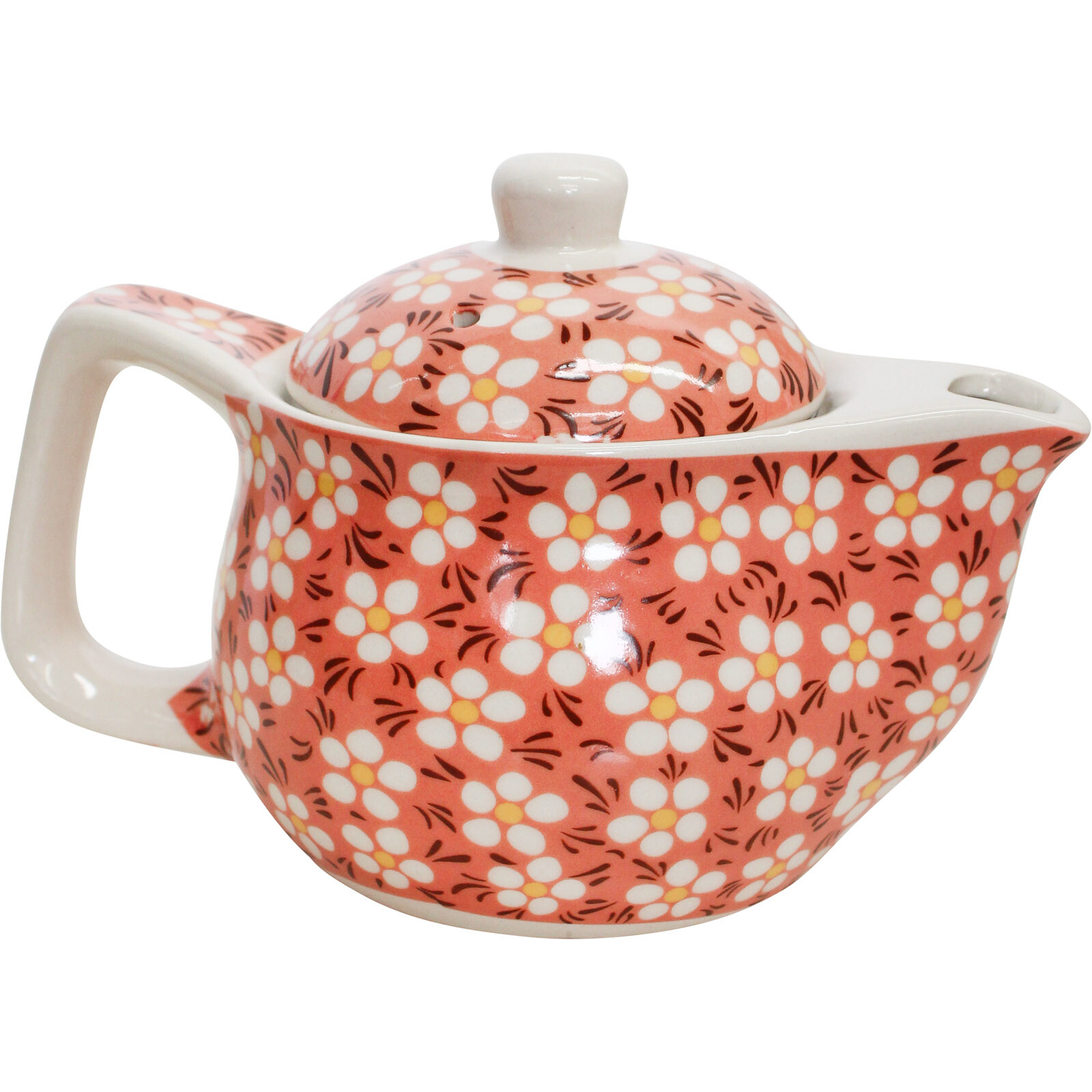 Teapot Curve Daisy Peach