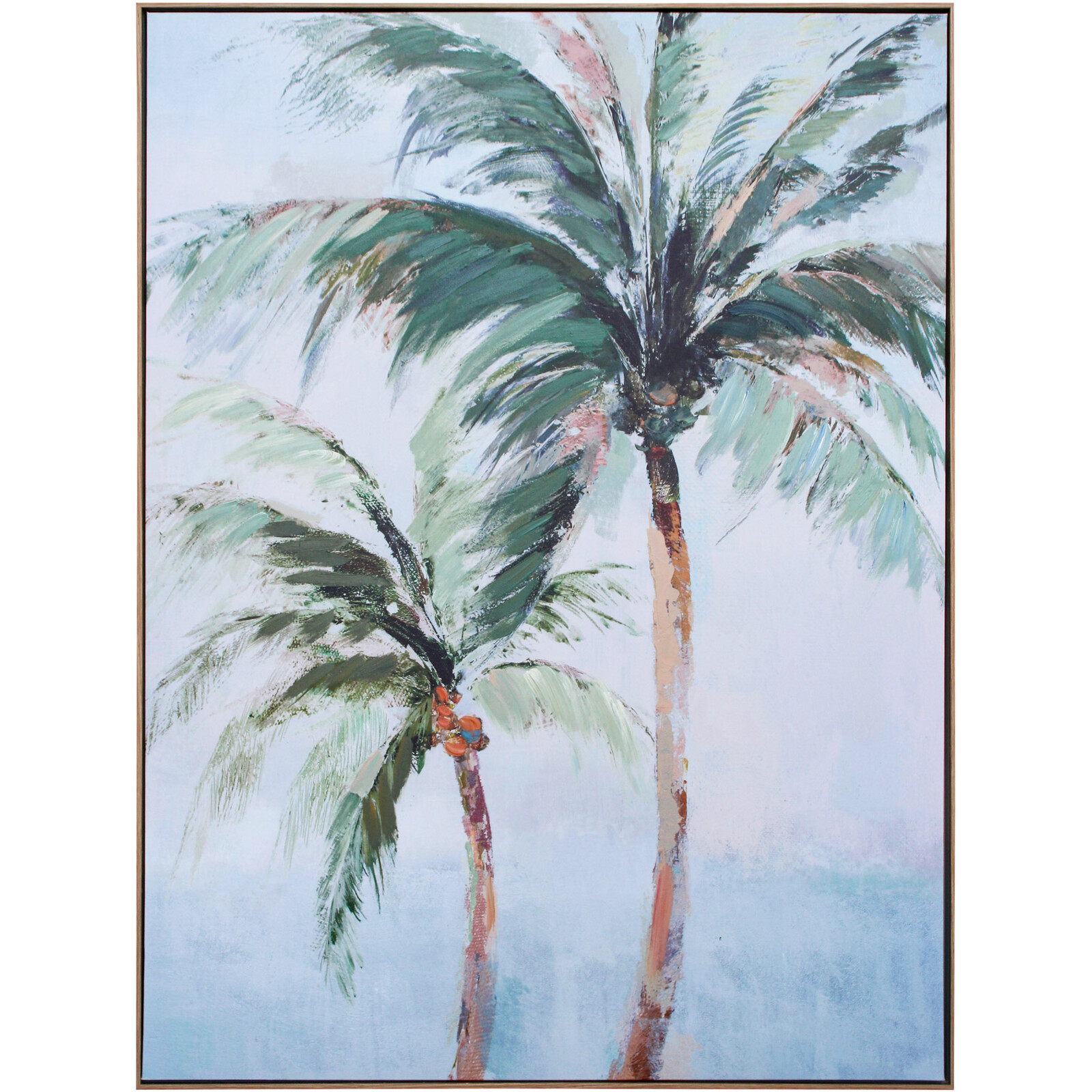 Framed Canvas Palm Pair