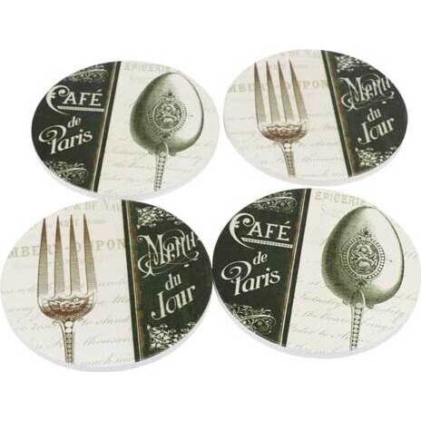 Coasters Cutlery Paris S/4