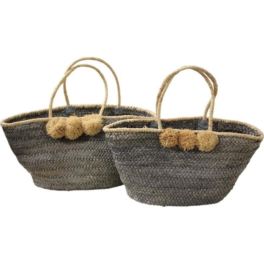 Market Bag Blue Sky Pompoms S/2