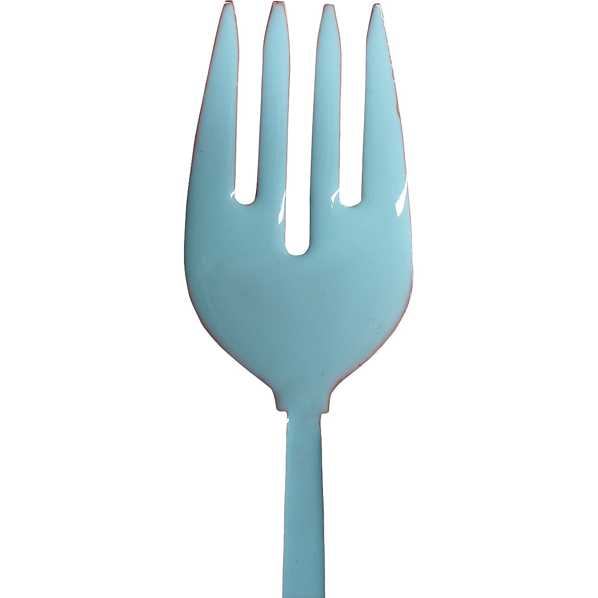 Salad Servers Aqua/ Rose Gold