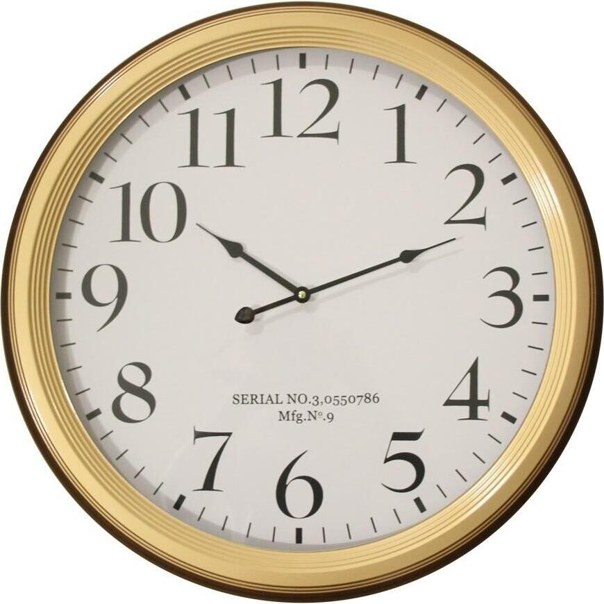 Clock Brass Colour Frame 62cm 