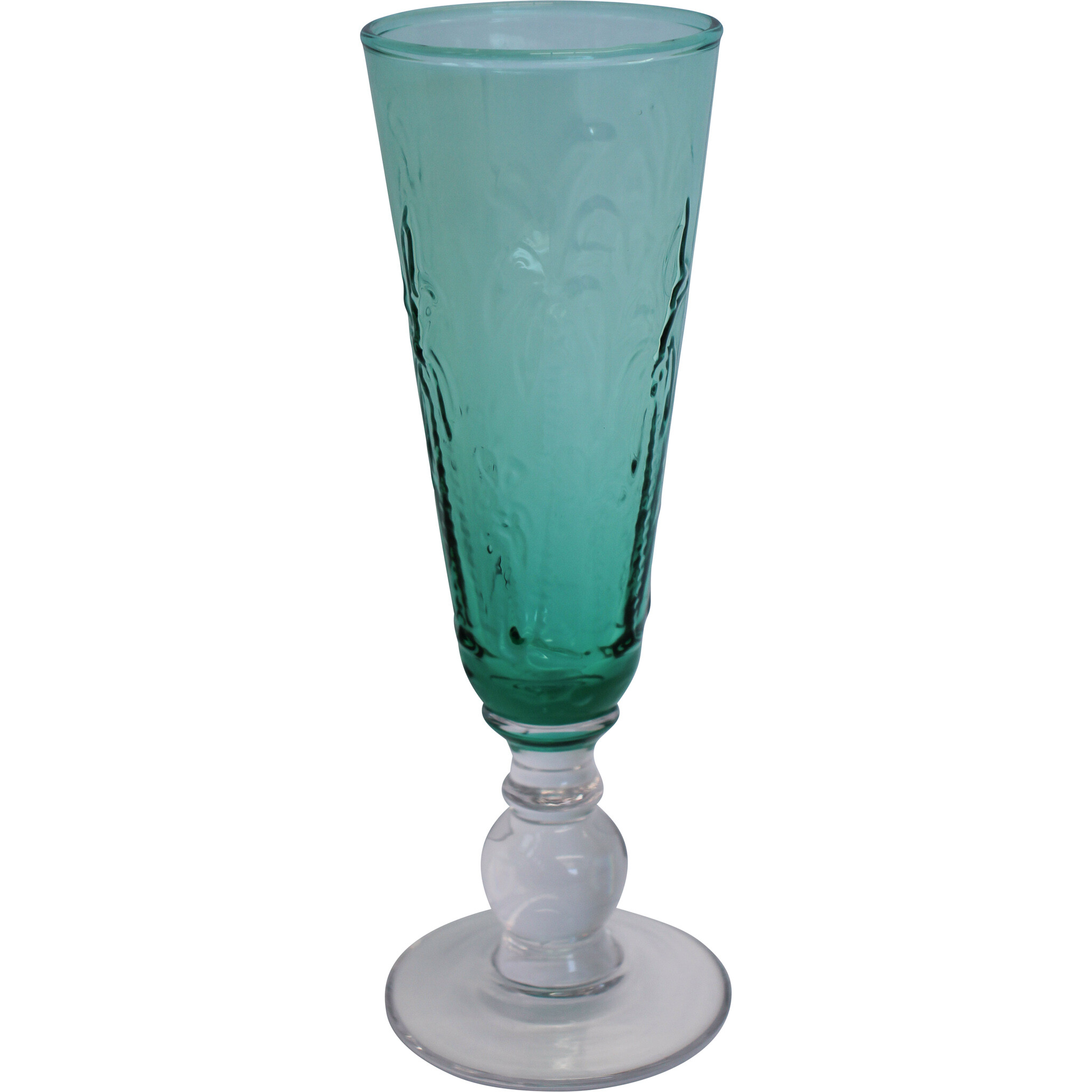 Champagne Flute Palm Aqua