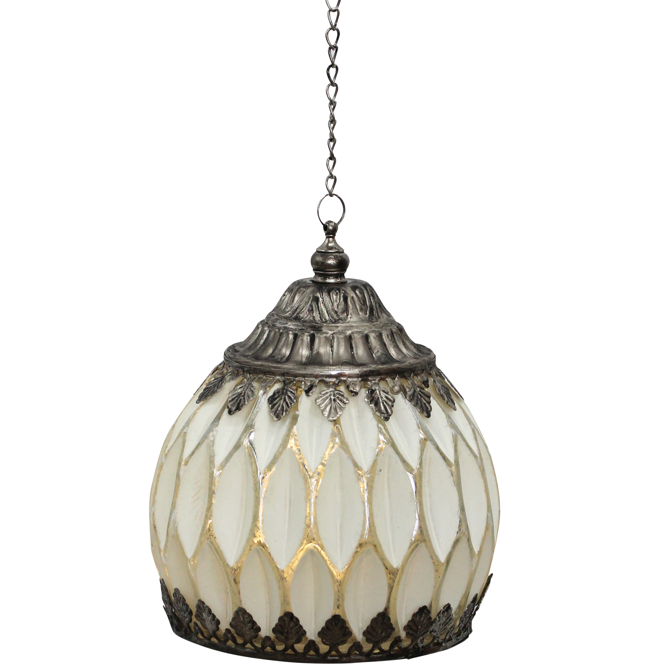 Lantern LED Bauble White