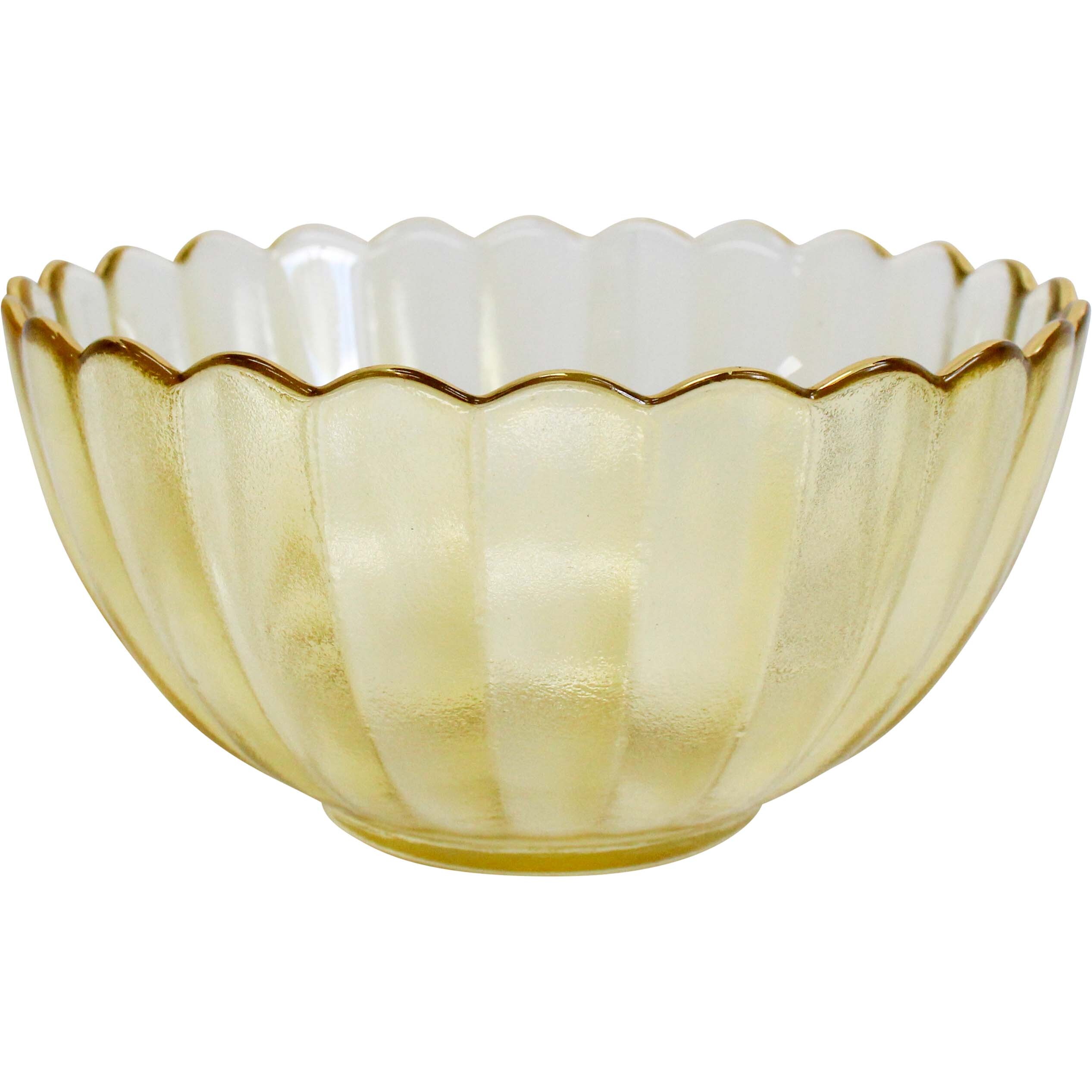 Glass Bowl Med Marrigold/Gold