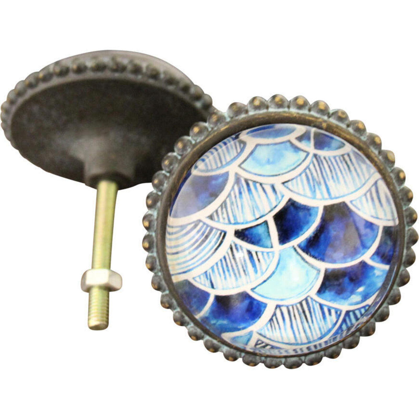 Decorative Knob Blue Shell