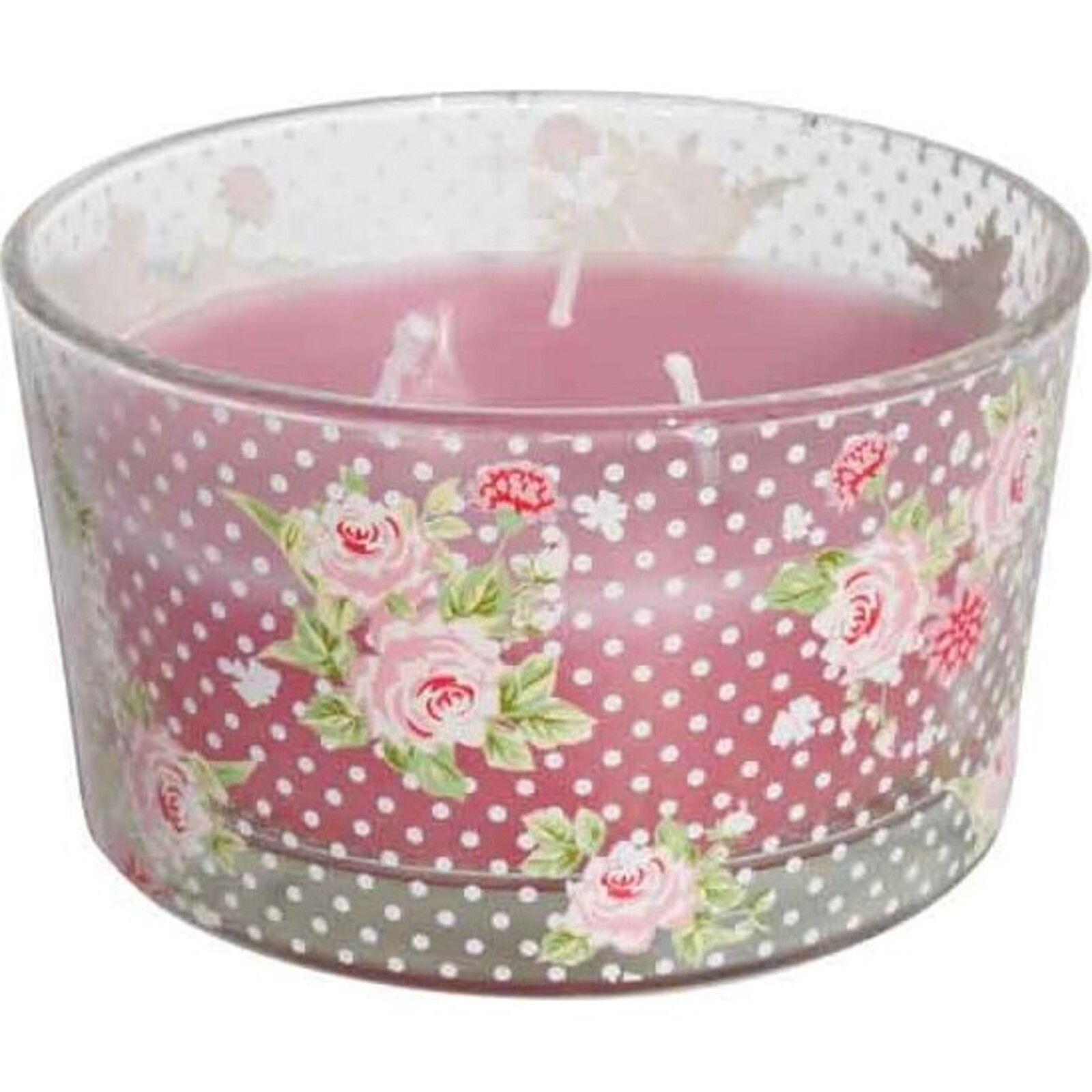 Boxed Votive - Pink Roses - Large