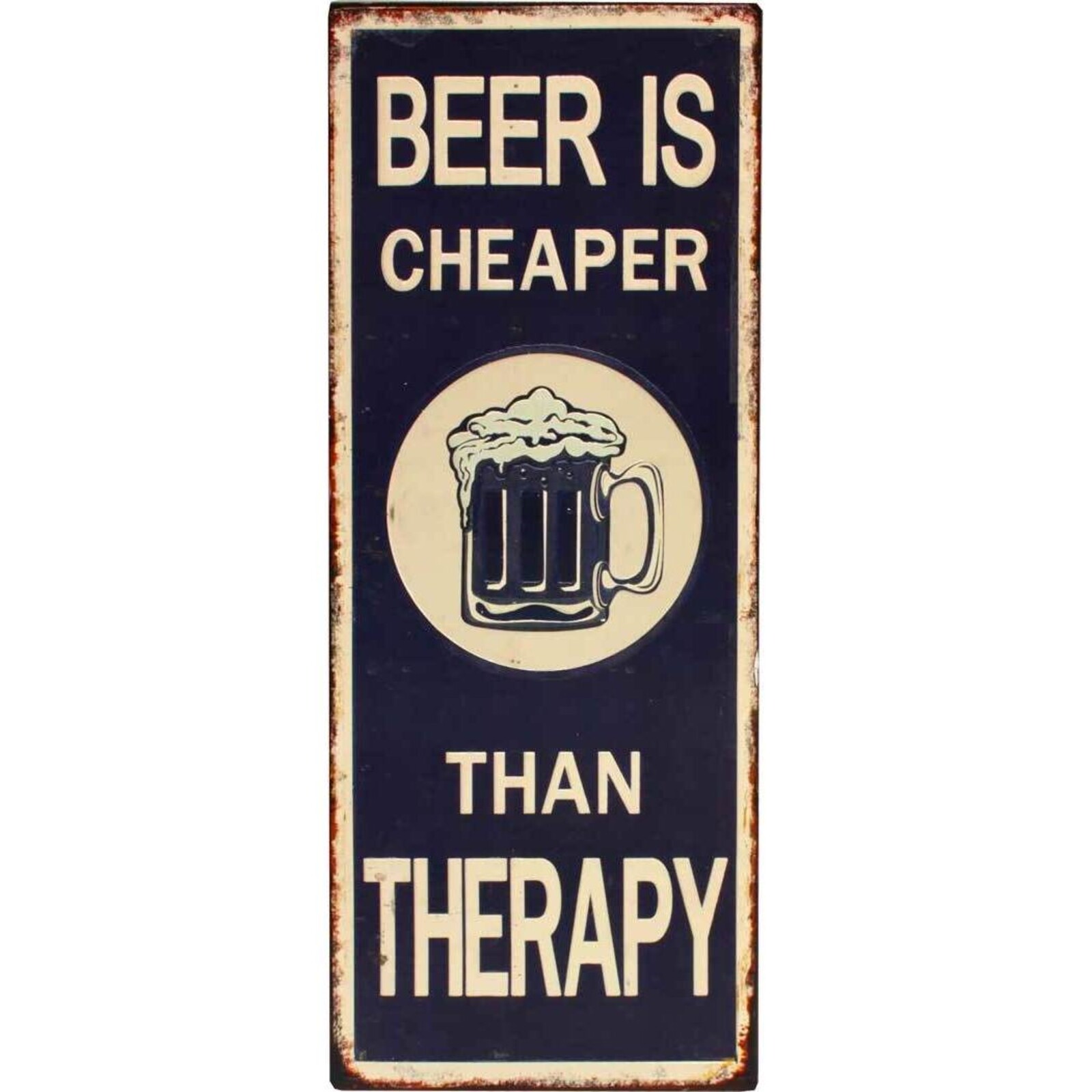 Tin Sign Beer Therapy