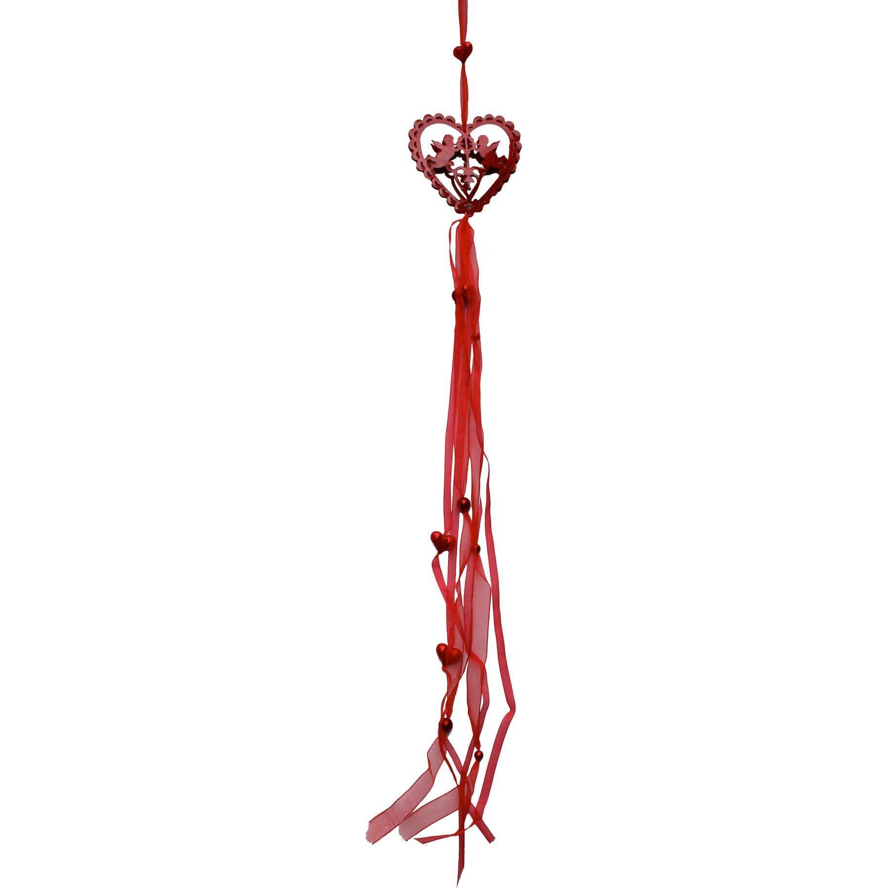 Hanging Heart Cherub Tassel