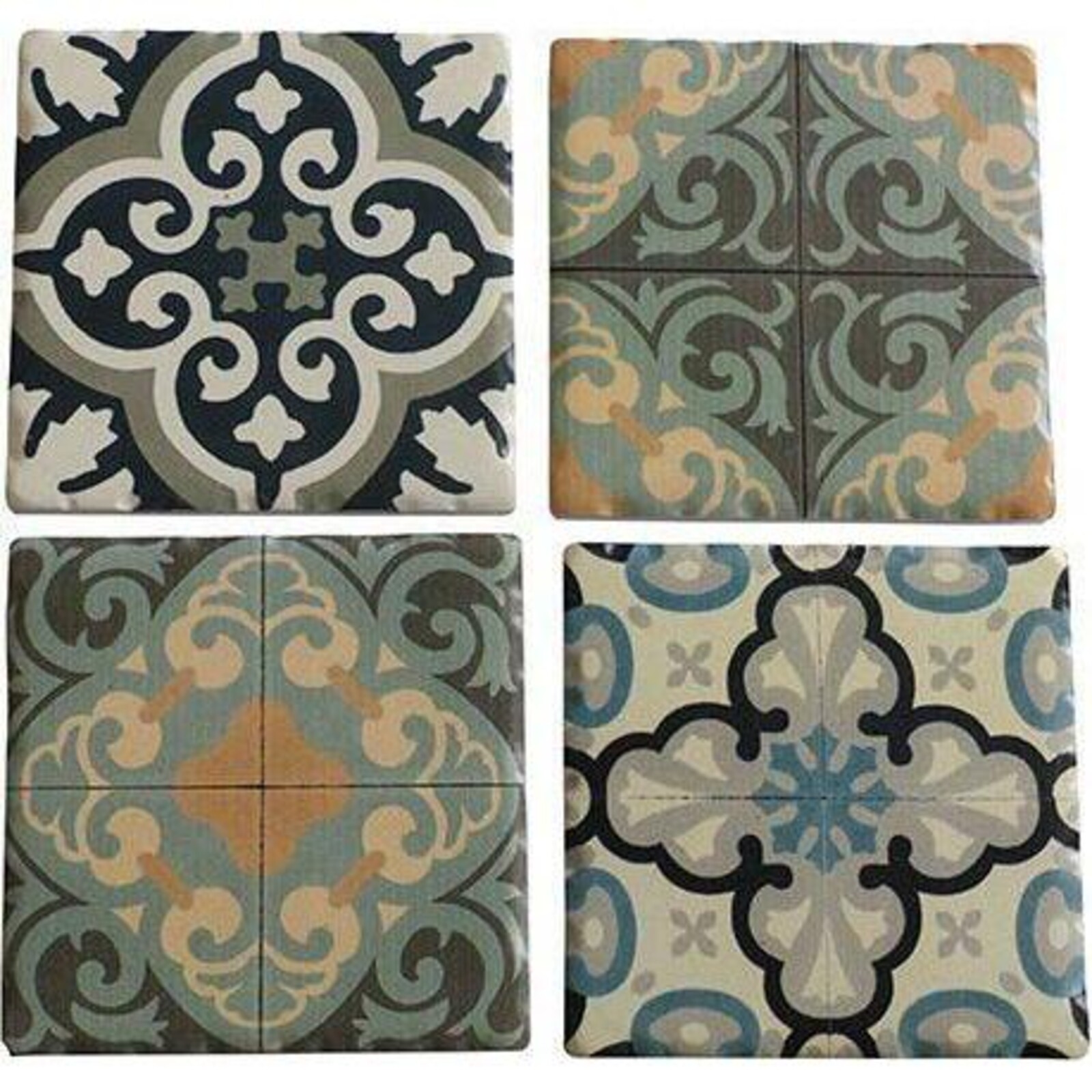 Coasters Tile Design S/4