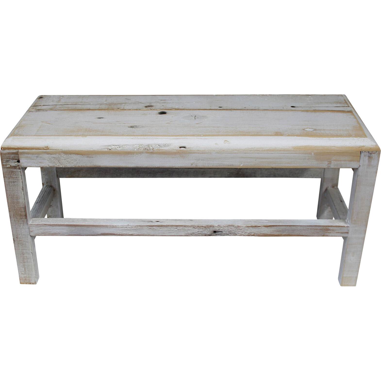 Bench White Wash 58cm