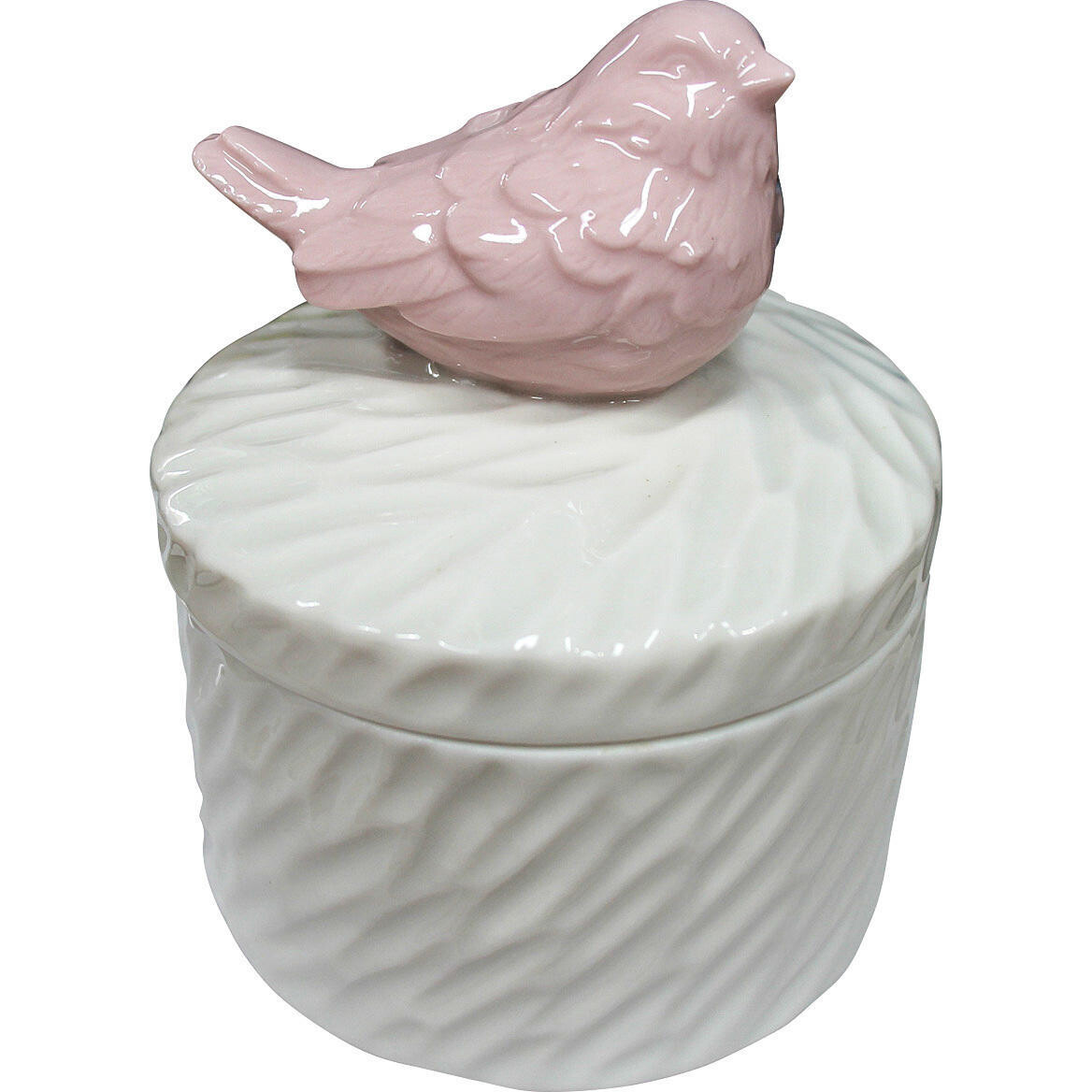 Trinket Box Round W/ Bird