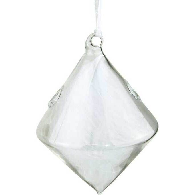 Decorative Glass Hanging Diamond Feather