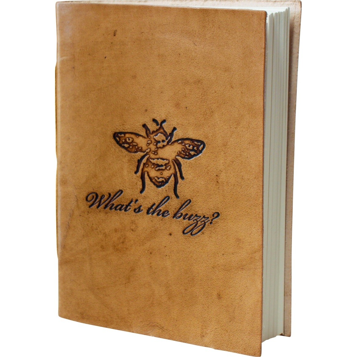 Leather Notebook Buzz Nat