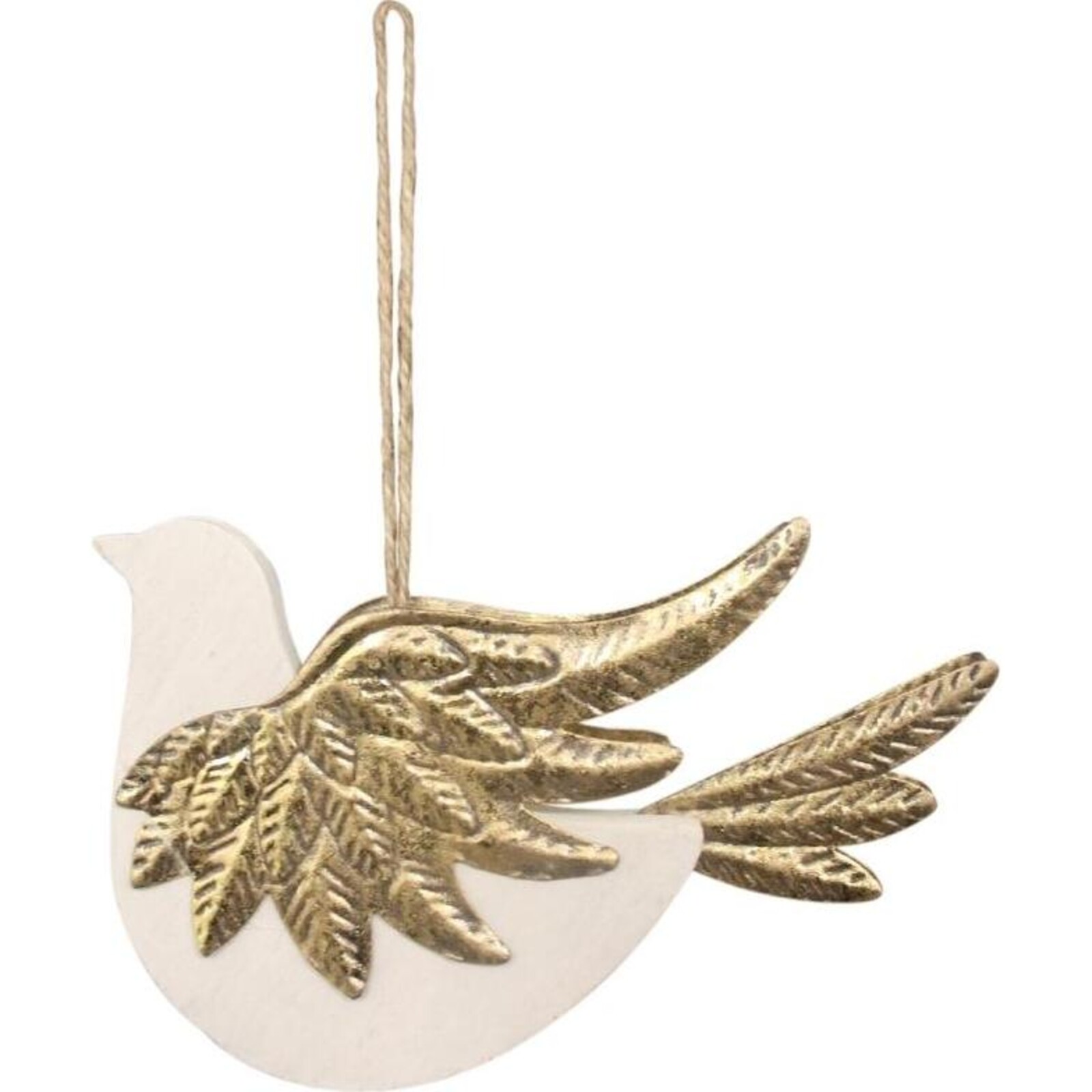 Hanging Bird Gold Wings Lrg