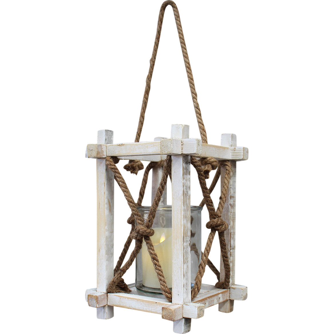 Lantern Rustic White Wash