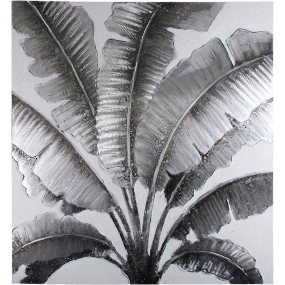 Canvas Metallic Banana Leaves