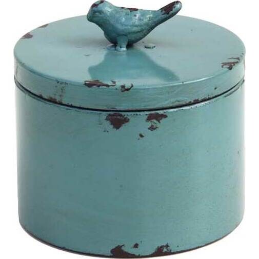 Tin Box Blue Oiseau